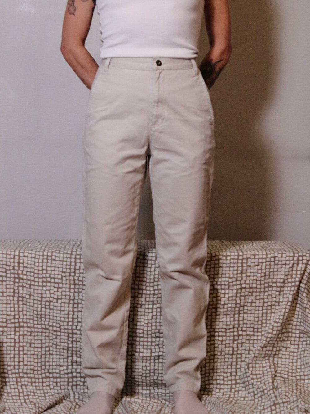 Vintage 90s Lizwear Cotton High Waist Trousers 6P